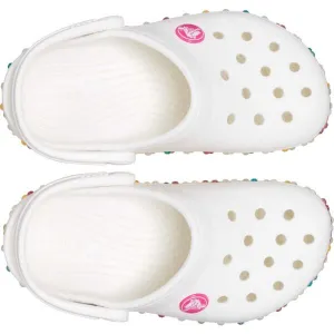 Crocs CROCBAND STRETCH NECKLACE Detská nazúvacia obuv, biela, veľkosť 32/33