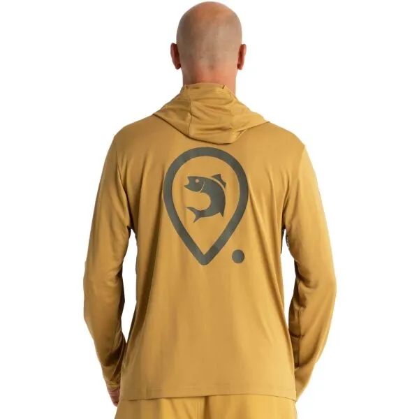 ADVENTER & FISHING UV HOODED Pánske funkčné UV tričko, žltá, veľkosť