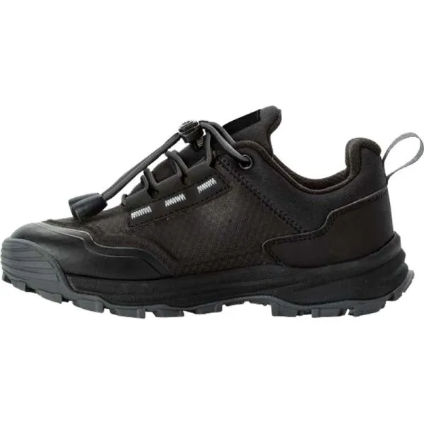 Jack Wolfskin CYROX TEXAPORE LOW K Detská turistická obuv, čierna, veľkosť
