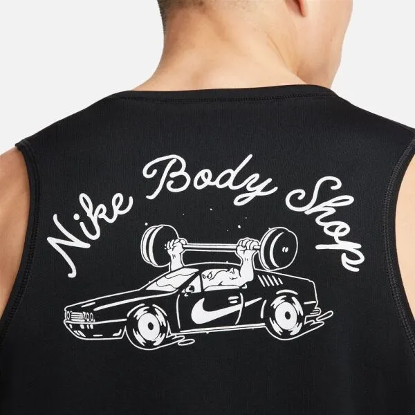 Nike DF MILER TANK DYE Pánske tielko, čierna, veľkosť XXL