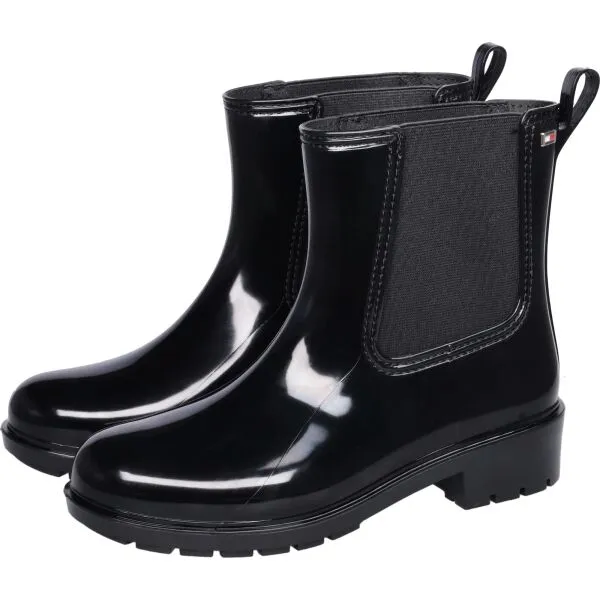 Tommy Hilfiger FLAG RAINBOOT Dámske gumáky, čierna, veľkosť