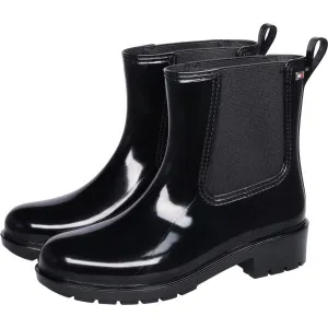 Tommy Hilfiger FLAG RAINBOOT Dámske gumáky, čierna, veľkosť