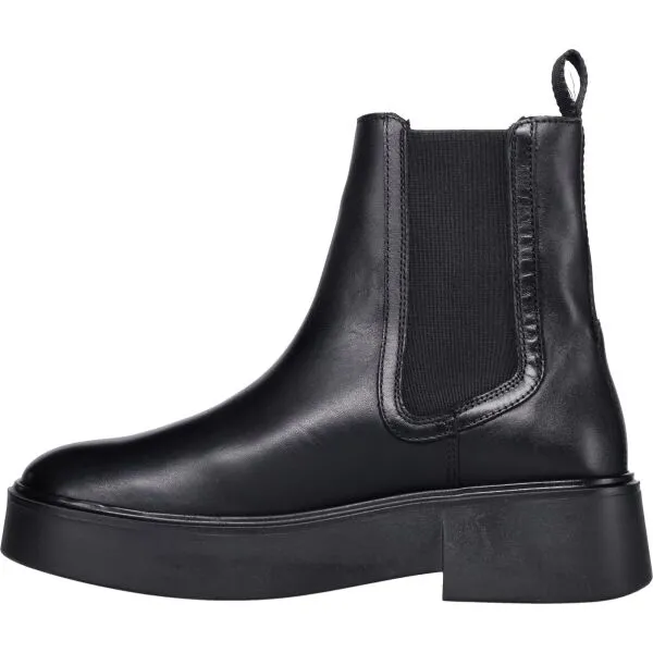 Tommy Hilfiger MINIMAL LEATHER CHELSEA LOGOTAPE Dámska členková obuv, čierna, veľkosť