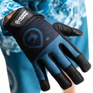 ADVENTER & FISHING LONG Pánske rukavice na lovenie rýb na mori, čierna, veľkosť L/XL