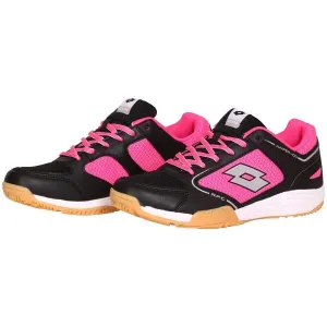 Lotto JUMPER 400 II JR L Juniorská halová obuv, čierna, veľkosť 37