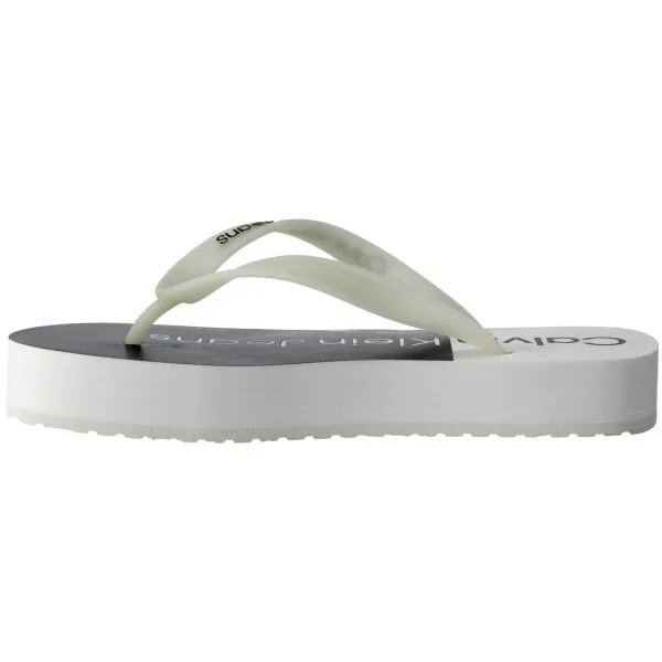 Calvin Klein BEACH SANDAL FLATFORM Dámske žabky, biela, veľkosť