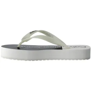 Calvin Klein BEACH SANDAL FLATFORM Dámske žabky, biela, veľkosť