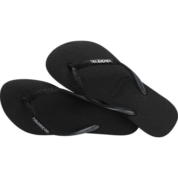 HAVAIANAS SLIM GLITTER II Dámske žabky, čierna, veľkosť 43/44