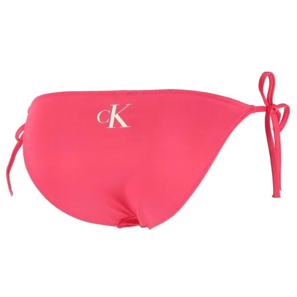 Calvin Klein MONOGRAM-STRING SIDE TIE Dámske plavkové nohavičky, ružová, veľkosť