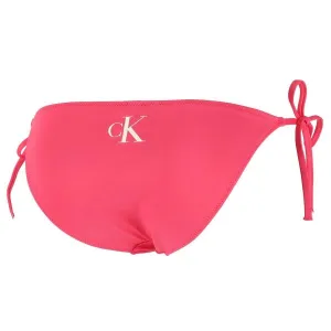Calvin Klein MONOGRAM-STRING SIDE TIE Dámske plavkové nohavičky, ružová, veľkosť