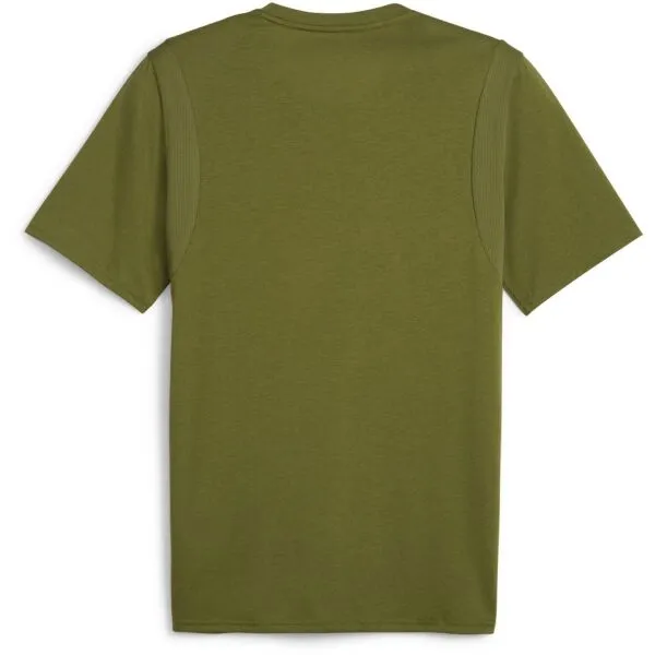 Puma FIT TRIBLEND ULTRABREATHE TEE Pánske športové tričko, khaki, veľkosť