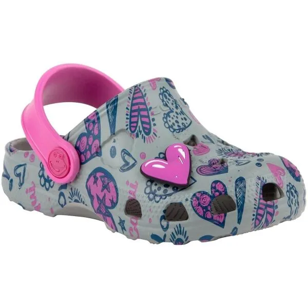 Dievčenské kroksy (rekreačná obuv) COQUI Little Frog + Amulet grey fuchsia