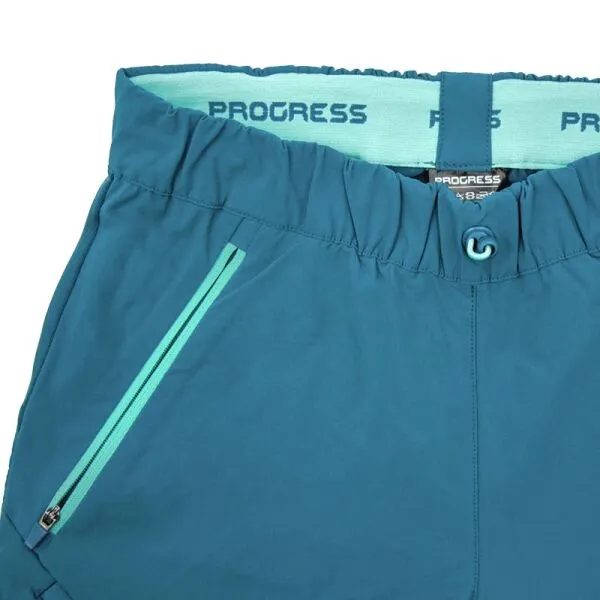 PROGRESS GENIA SHORTS Dámske outdoorové kraťasy, tyrkysová, veľkosť