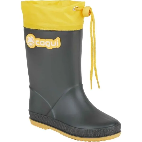 Coqui RAINY COLLAR FUR Detské gumáky, čierna, veľkosť