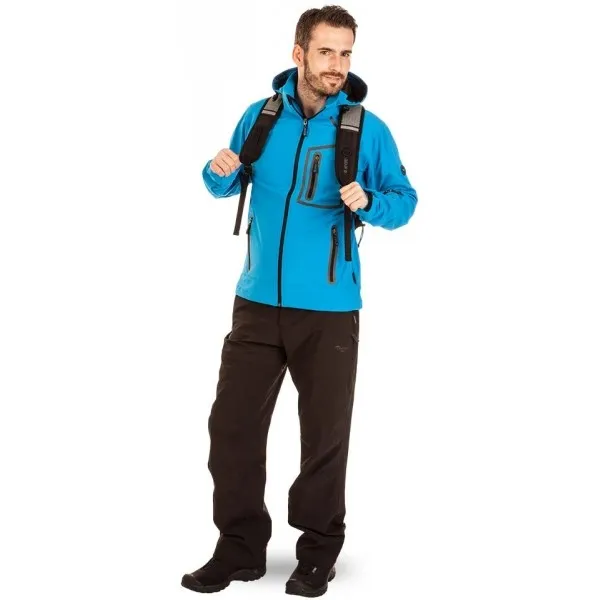 Hi-Tec TRAMAN SOFTSHELL PANTS LIGHT Pánske outdoorové nohavice, čierna, veľkosť