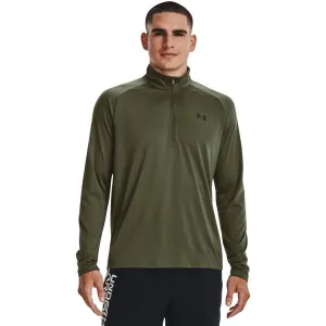 Under Armour TECH 2.0 1/2 ZIP Pánske tričko, khaki, veľkosť