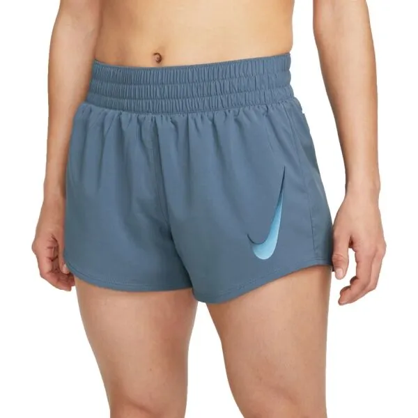 Nike SWOOSH SHORT VENEER VERS Dámske šortky, modrá, veľkosť