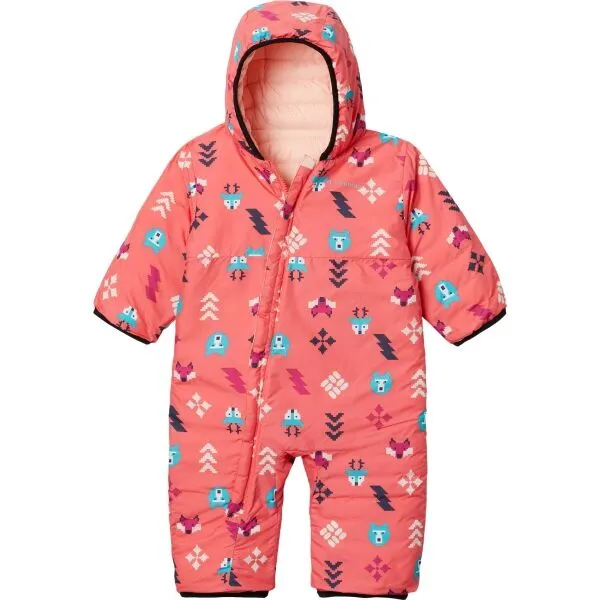 Columbia POWDER LITE REVERSIBLE BUNTING Detská zimná kombinéza, lososová, veľkosť 12-18M