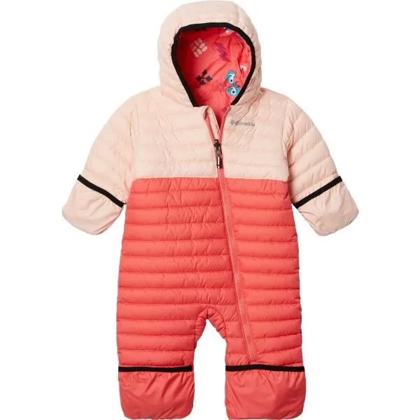 Columbia POWDER LITE REVERSIBLE BUNTING Detská zimná kombinéza, lososová, veľkosť 12-18M