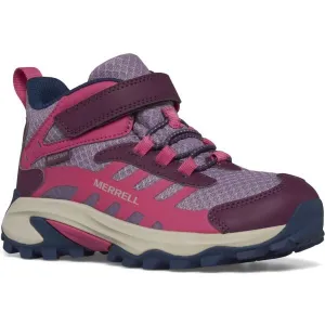 Dievčenská členková turistická obuv MERRELL Moab Speed 2 Mid A C WTRPF berry