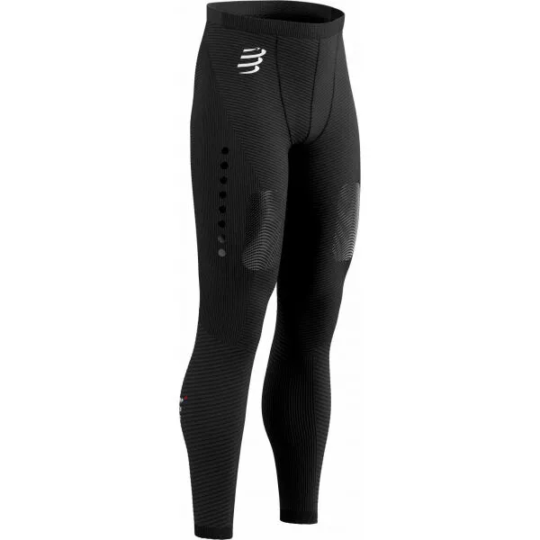 Compressport WINTER TRAIL UNDER CONTROL FULL TIGHTS M Pánske zateplené kompresné bežecké legíny, čierna, veľkosť