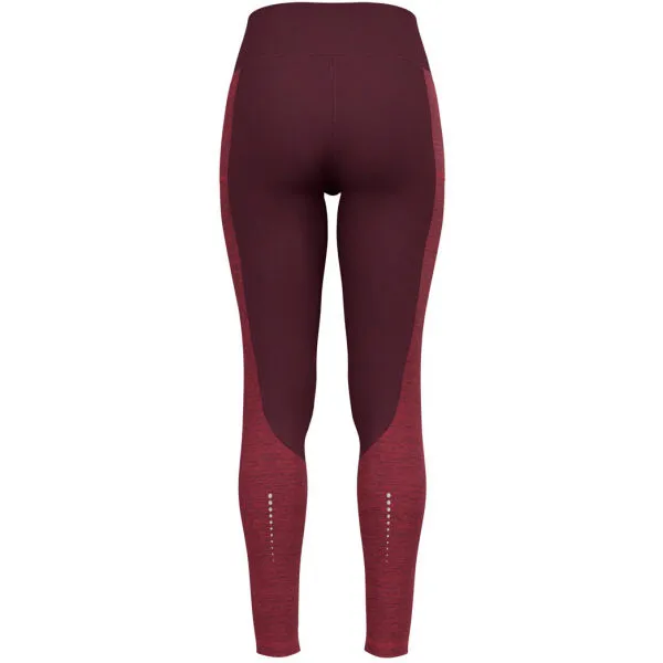 Odlo RUN EASY WARM Bežecké elastické nohavice, vínová, veľkosť