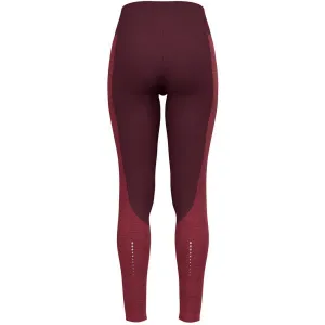 Odlo RUN EASY WARM Bežecké elastické nohavice, vínová, veľkosť