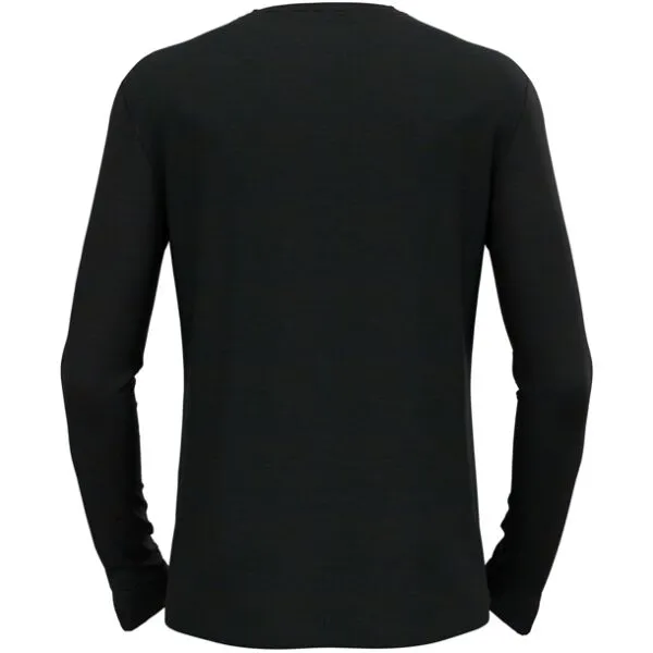Odlo THE NATURAL MERINO 200 Pánske termotričko s dlhým rukávom, čierna, veľkosť
