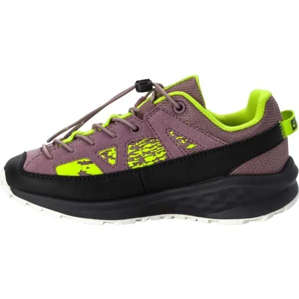 Jack Wolfskin VILI SNEAKER LOW K Detská treková obuv, fialová, veľkosť