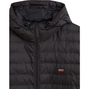 Levi's&reg; PRESIDIO PACKABLE HOODED JACKET Pánska bunda, čierna, veľkosť
