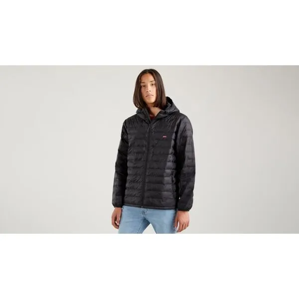 Levi's&reg; PRESIDIO PACKABLE HOODED JACKET Pánska bunda, čierna, veľkosť
