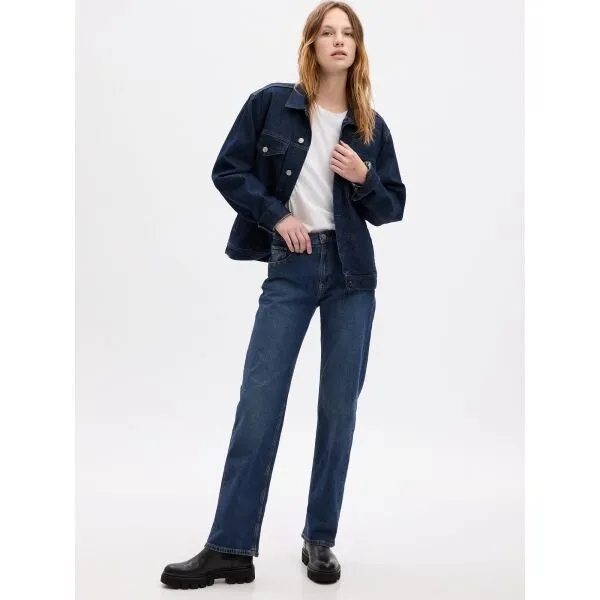 GAP 90S LOOSE Dámske džínsy, tmavo modrá, veľkosť
