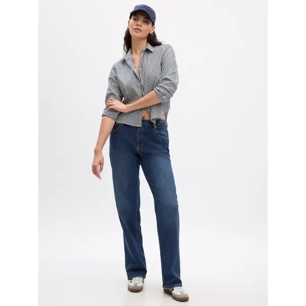 GAP 90S LOOSE Dámske džínsy, tmavo modrá, veľkosť