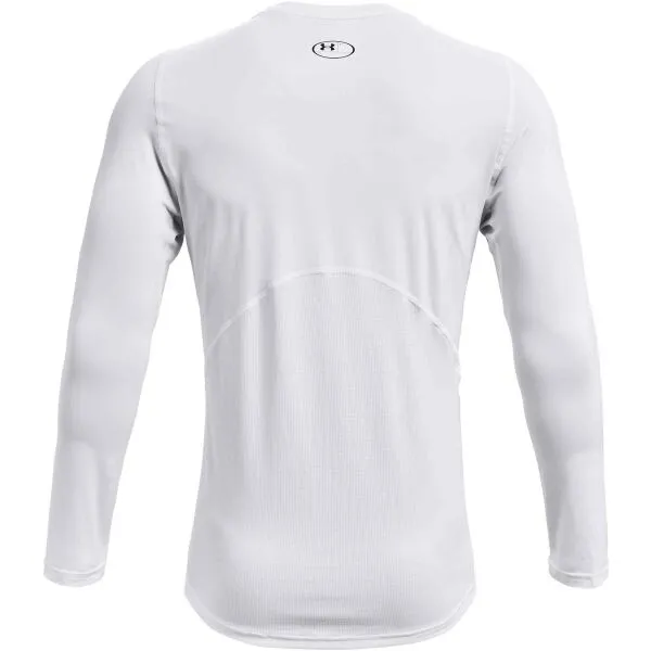 Under Armour HG ARMOUR FITTED LS Pánske tričko s dlhým rukávom, biela, veľkosť