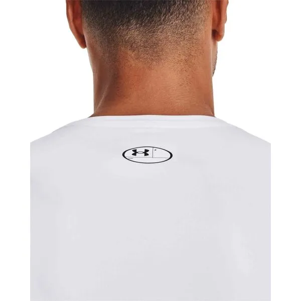 Under Armour HG ARMOUR FITTED LS Pánske tričko s dlhým rukávom, biela, veľkosť