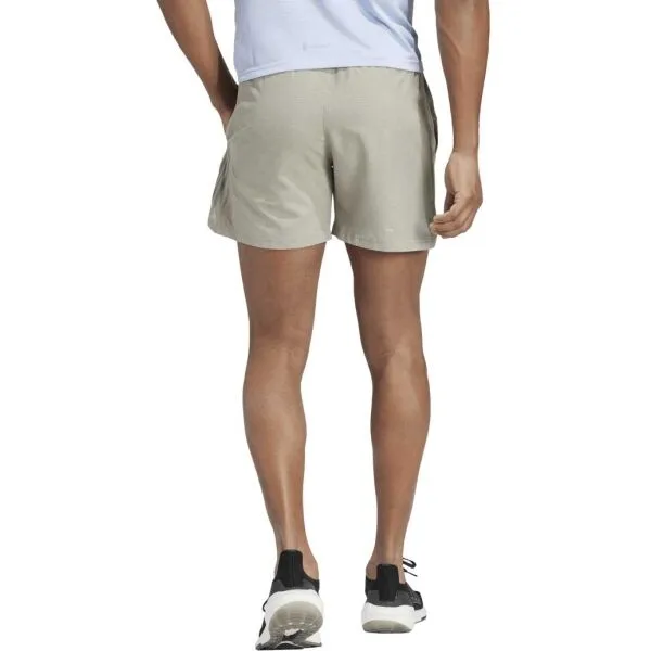 adidas OTR HEATHER SH Pánske bežecké šortky, béžová, veľkosť XXL 5"