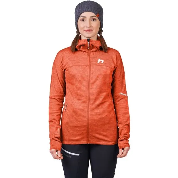 Hannah MEDA HOODY Dámska funkčná mikina, oranžová, veľkosť
