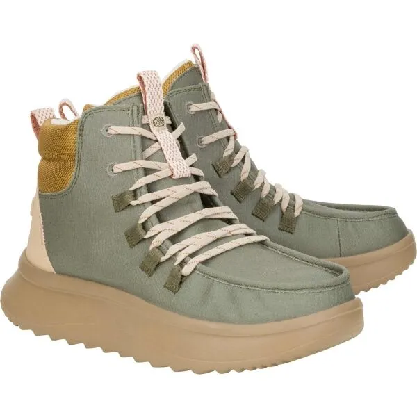 HEY DUDE WENDY PEAK APRES COATED TWILL Dámska zimná obuv, khaki, veľkosť