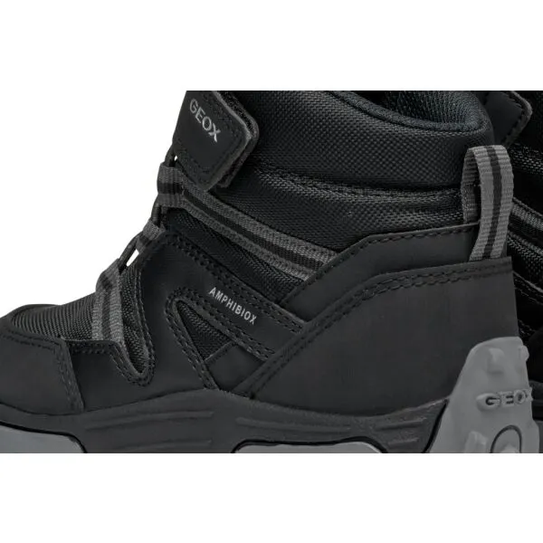 Geox J HIMALAYA B.B ABX D Chlapčenská členková obuv, čierna, veľkosť