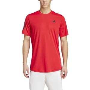 adidas CLUB 3-STRIPES TENNIS Pánske tenisové tričko, červená, veľkosť