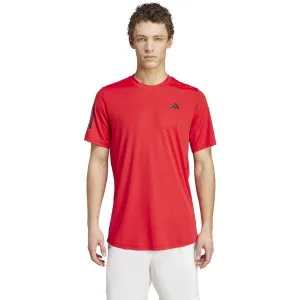 adidas CLUB 3-STRIPES TENNIS Pánske tenisové tričko, červená, veľkosť