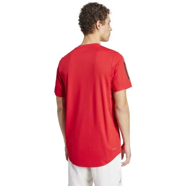 adidas CLUB 3-STRIPES TENNIS Pánske tenisové tričko, červená, veľkosť