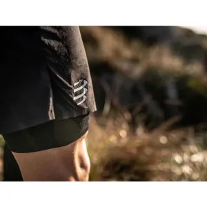 Compressport TRAIL 2-in-1 SHORT Pánske kompresné bežecké šortky, čierna, veľkosť