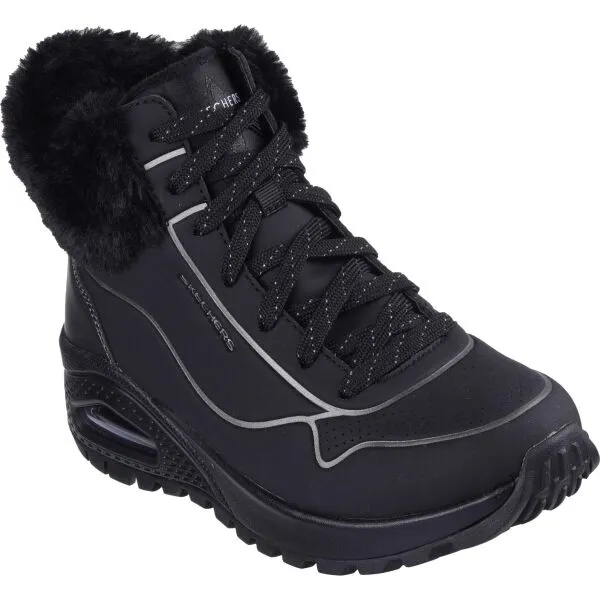 Skechers UNO RUGGED - FALL SHIMMER Dámska zimná obuv, čierna, veľkosť