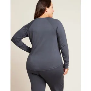 BOODY GOODNIGHT RAGLAN SLEEP TOP Dámske pyžamové tričko, tmavo sivá, veľkosť