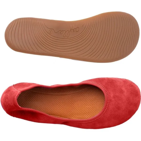 AYLLA BALLERINAS Dámska barefoot obuv, červená, veľkosť