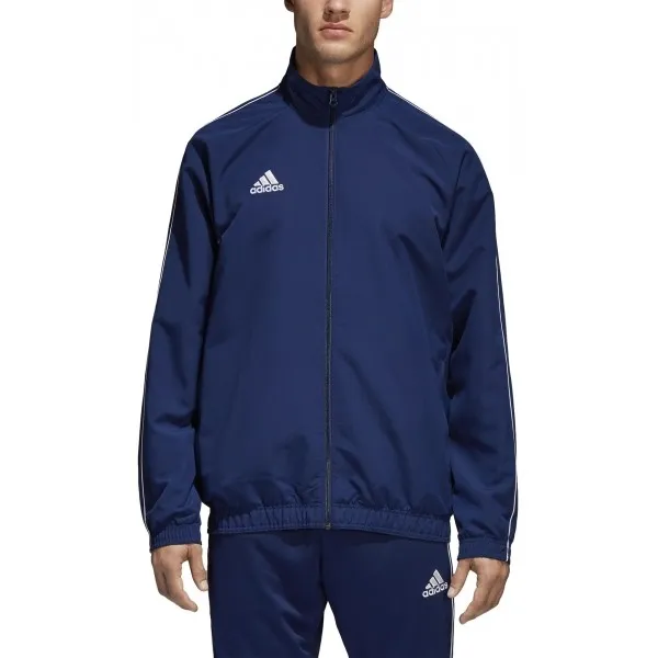 adidas CORE18 PRE JKT Pánska športová bunda, tmavo modrá, veľkosť