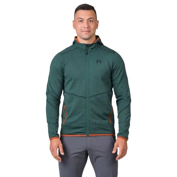 Hannah DAMAR HOODY Pánska funkčná mikina, tmavo zelená, veľkosť