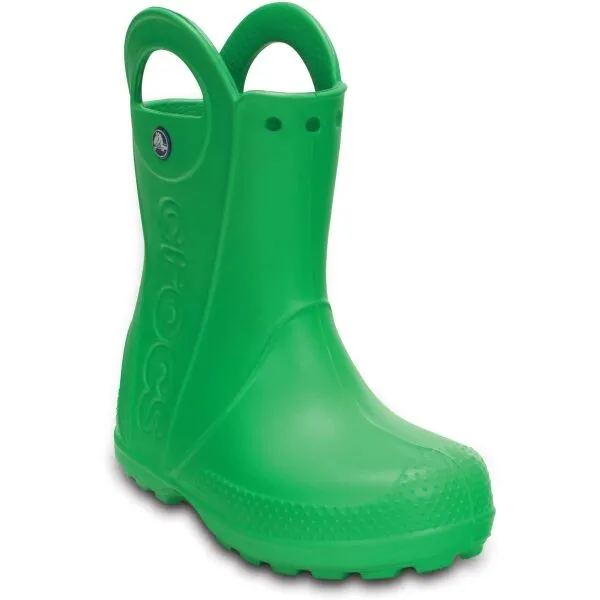 Crocs HANDLE IT RAIN BOOT KIDS Detské gumáky, zelená, veľkosť 32/33