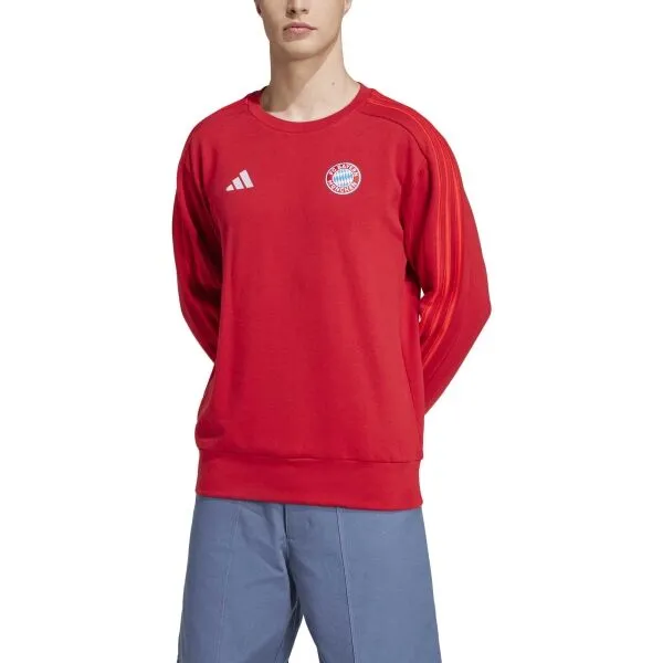adidas FC BAYERN DNA SWT Pánska mikina, červená, veľkosť XXXL